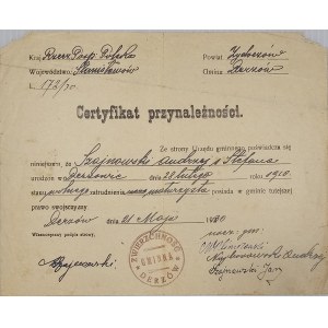 Zestaw dokumentów po Andrzeju Szajnowskim, Lwów, Lubaczów, 1920-1939.