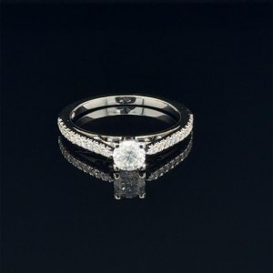 14K WHITE GOLD RING 2.58 GR WITH DIAMONDS - RNG30207