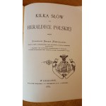Několik slov o polské heraldice Stanisław Mieroszowski 1887 REPRINT