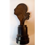 Ženská busta bronz signovaná ART DECO cca 1930 autor neidentifikován