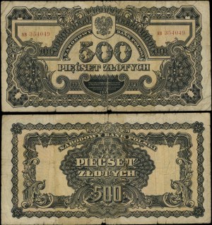 Poland, 500 zloty, 1944