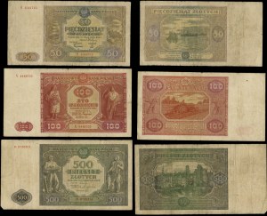 Poland, set of 3 banknotes, 1946