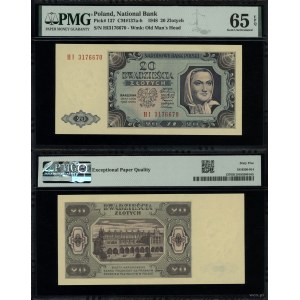 Poland, 20 zloty, 1.07.1948