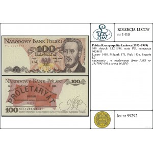 Poland, 100 zloty, 1.12.1988