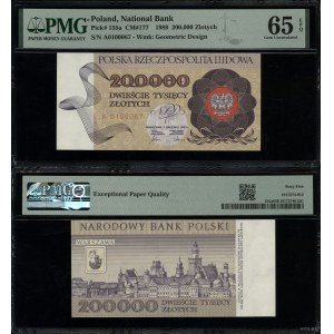 Poland, 200,000 zloty, 1.12.1989