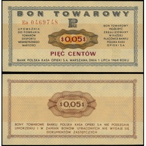 Polska, bon na 5 centów, 1.07.1969