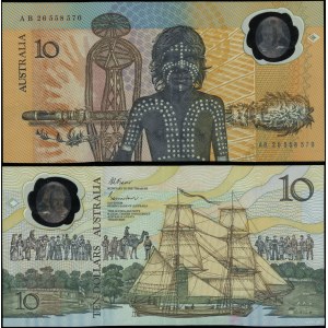 Australia, 10 dolarów, bez daty (1988)
