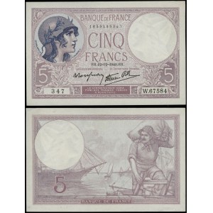 Francja, 5 franków, 12.12.1940