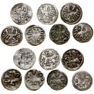 Polska, lot 7 x denar litewski, bez daty, Wilno