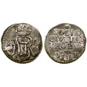 Polska, szeląg - odbitka w czystym srebrze, 1761, Toruń
