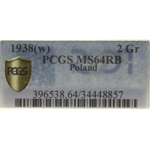 Poland, 2 pennies, 1938, Warsaw
