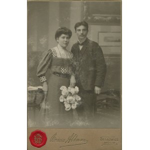[fotografia tekturkowa] Para. Bracia Altman, Sosnowice (Sosnowiec) [ok. 1910]