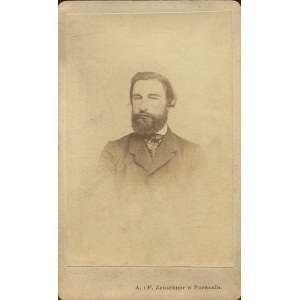 [Cardboard photograph] Male. Photographic establishment of A. and F. Zeuschner in Poznań [before 1878].
