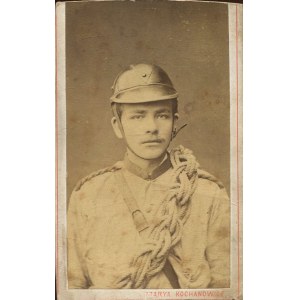 [Cardboard photograph] Firefighter. Maria Kochanowicz Photography Company in Wloclawek, Poland.