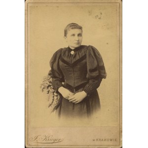 [Cardboard photograph] Woman. I. Krieger, Cracow [ca. 1880].