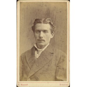 [fotografia tekturkowa] Mężczyzna. A. Massak, Breslau (Wrocław) [ok. 1880]