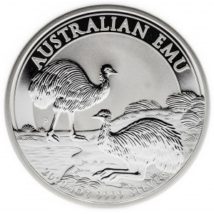 Australia, Elizabeth II, $1, Australian Emu, 2020, men. Perth, mintage of 30,000.