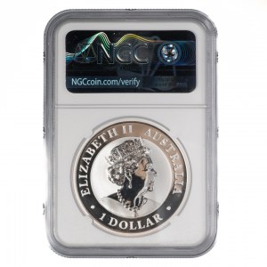 Australien, Elizabeth II., 1 $, 'Australian Emu', 2020, Männer. Perth, Prägung von 30.000, vom ersten Tag der Ausgabe.