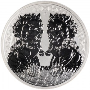 Australien, Elizabeth II, $1, 'Double Pixiu', 2020, Männer. Perth, Auflage von 50.000 Stück.