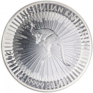 Australia, Elizabeth II, $1, Australian Kangaroo, 2021, mens. Perth, mintage 11,735,394.
