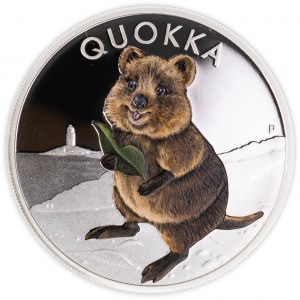 Australia, Elizabeth II, $1, Quokka - color, 2021, men. Perth, mintage of 5,000 pcs.