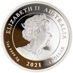 Australia, Elizabeth II, $1, Quokka - color, 2021, men. Perth, mintage of 5,000 pcs.