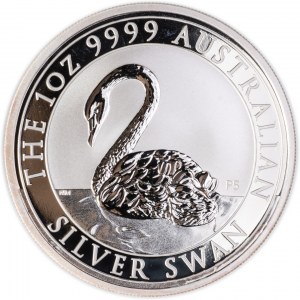 Australia, Elżbieta II, 1 dolar, Srebrny Łabędź Australijski, 2021, men. Perth, nakład 25000 szt.
