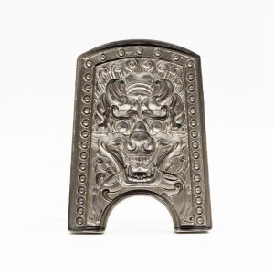 Korea Południowa, sztabka (staker) w formie tarczy mitycznego wojownika Chiwoo Cheonwanga, men. Daejeon nakład ?