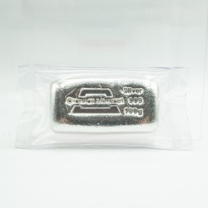 Bar of fine silver, Chojnacki and Kwiecień company (Warsaw), 100 g