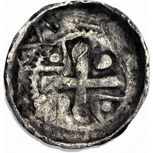 R-, Władysław I Herman 1081-1102, Denar, Wrocław, Głowa św. Jana