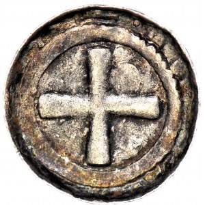 R-, Zbigniew (najstarszy syn W, Hermana) Denar krzyżowy oo 1097r., krzyż prosty/krzyż maltański