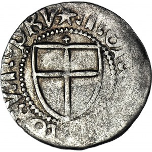 RR-, Zakon Krzyżacki, Henryk VI Reuss von Plauen 1467-1470, Szeląg, krzyżyk nad tarczą