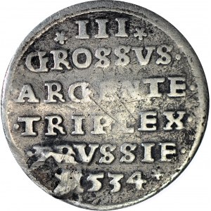 RR-, Sigismund I the Old, Trojak 1534, Torun, T.18mk, R4