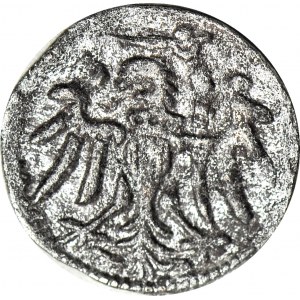 R-, Zygmunt II August, Denar 1549 Gdańsk, pierwszy rocznik