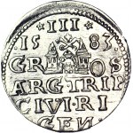 Stefan Batory, Trojak 1583, Ryga, piękny