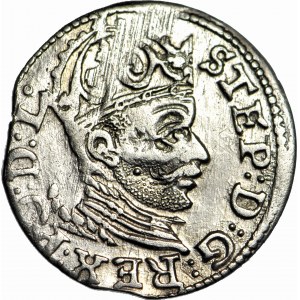 RR-, Stefan Batory, Trojak 1585, Ryga, CIVIT, hybryda, b. rzadki, R3