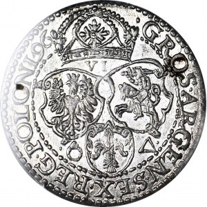 Sigismund III Vasa, Sixpence 1596, Malbork, minted