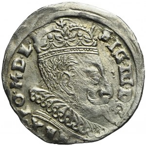 RR-, Zygmunt III Waza, Trojak 1596, Wilno, herb Chalecki, bardzo rzadki