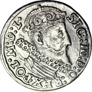 Sigismund III Vasa, Trojak 1624, Cracow, beautiful