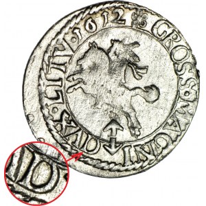 RRR-, Zygmunt III Waza, Grosz 1612, Wilno, odwrócone D w DVX