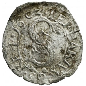 RRR-, Zygmunt III Waza, Trzeciak 1603 P, Poznań monogram, wielka rzadkość