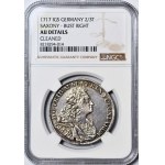 August II Silný, Gulden (2/3 thaler) 1717 Drážďany, krásny a vzácny ročník
