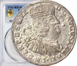 Augustus III Saxon, Sixpence 1762, Gdansk, beautiful