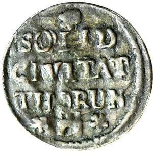 RR-, August III Sas, Szeląg 1760 ,Toruń, data przy koronie, b.rzadki