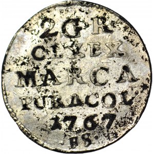 R-, Stanisław A. Poniatowski, Półzłotek 1767 FS rok, fałszerstwo pruskie?