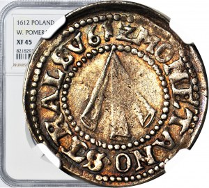 RR-, Western Pomerania, Arrowhead, 1612 penny, beautiful