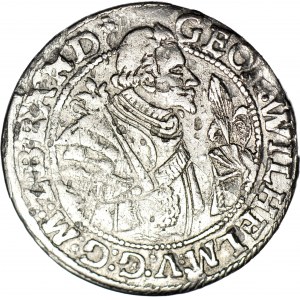 R-, Lenne Prusy Książęce, Jerzy Wilhelm, Ort 1622, Królewiec, półpostać z hełmem