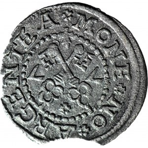 RR-, Wolne Miasto Ryga, Szeląg ryski 1577, ODWRÓCONA DATA R5