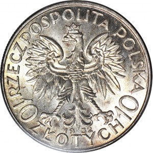 10 złotych 1932, Głowa, Londyn, mennicza