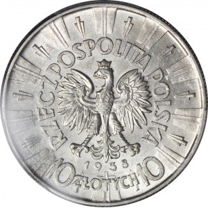 10 zlotých 1938, Piłsudski, vzácne, mincovňa